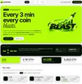 A low-resolution promotional banner for '1inch' featuring the tagline 'Every 3 min every coin Meets.' and text mentioning 'BEAST'.