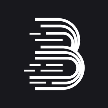 A stylized white letter "B" logo with horizontal speed lines, representing the BitMart cryptocurrency exchange, displayed on a dark gray background to accompany news of BitMart's shutdown.