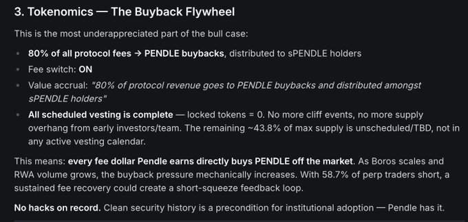 The image shows a screenshot of a text box with information about Bitcoin wallets, specifically Pendle wallets. The text box contains several bullet points explaining the features and benefits of using Pendle wallets for trading Bitcoin. It also mentions that Pendle is the most underappreciated part of the bull case in Bitcoin trading.