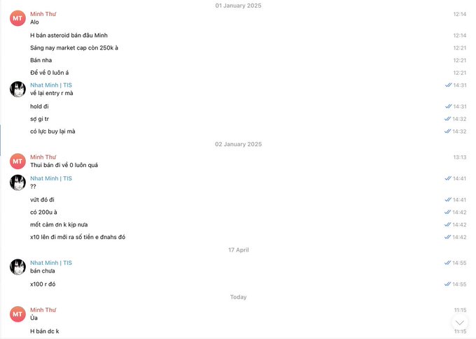 The image shows a screenshot of a WhatsApp conversation or chat window, where multiple people are exchanging messages on a messaging app called WhatsApp. The message appears to be in Vietnamese, which could indicate that the individuals involved in the conversation are users of this messaging platform. They seem to be discussing various topics and updating each other on recent happenings. The message displayed shows the current time as 11:01 am and consists of multiple sentences separated by bullet points or numbered lists. There is also a small icon at the top left corner, possibly related to the chat app itself.