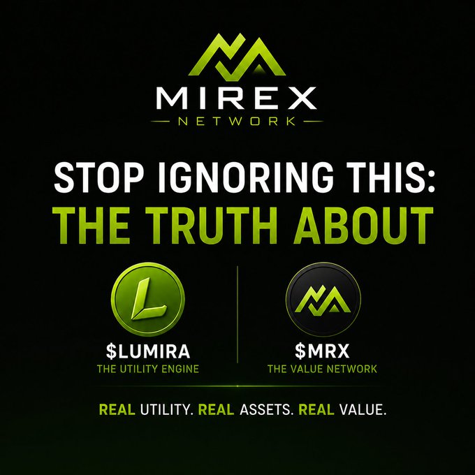 Mirex Network clarifies the relationship between $LUMIRA, “the utility engine,” and $MRX, “the value network.” The graphic reinforces that Lumira miners will also receive an MRX airdrop, with the post beginning to explain that 10% mechanics.
