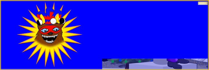 A brightly colored cartoon sun with a bear-like face, surrounded by a blue sky background.