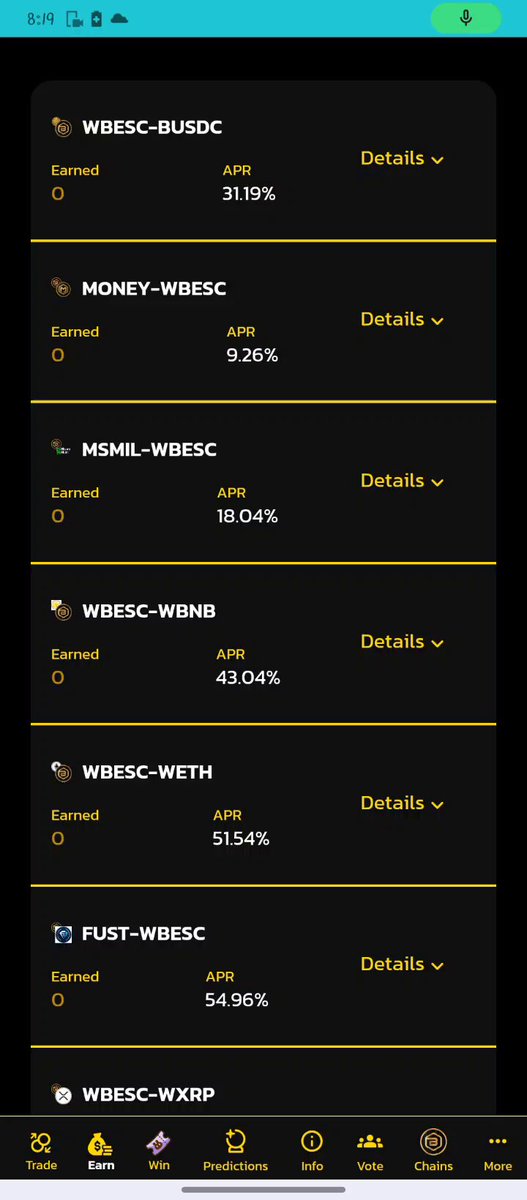The image shows a screenshot of a phone screen displaying various options for investing in chains like BSCW, SWSC, TWBC, WBC, etc., along with their details such as the type of farm, farms that are available, etc. The screen also has other information about farming and different farming schemes to invest in or support. In addition to this, there is a chatbot on the right side providing investment advice from someone named John on an app called 'bescwap', which offers a range of choices for users interested in investing in or supporting farms through chains.