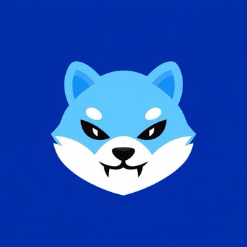 A stylized blue-and-white Shiba Inu logo, the official mascot for the Shiba Inu ($SHIB) cryptocurrency, appears on a solid blue background. The image visually represents the $SHIB community referenced in the news about the official Shiba Inu X account following the $WOOF token account.