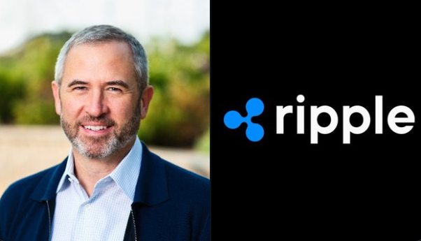 The image shows a split composition featuring Brad Garlinghouse, CEO of Ripple, on the left, alongside the Ripple logo on the right. This aligns with the post's message about long-term value being driven by real-world utility rather than financial speculation, as Ripple is known for its focus on practical blockchain payment technology and XRP's use in cross-border transactions.