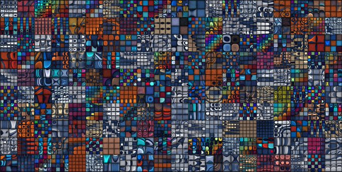 The image features a large, colorful mosaic composed of small squares or rectangles arranged in various patterns and designs. These elements are predominantly blue, red, green, orange, and purple colors, creating an eye-catching and vibrant display. The arrangement of these shapes and colors suggests that they were meticulously placed to form the overall composition of the image. The post "Gm · Sliced Time" seems to be related to this mosaic in some way or another, possibly discussing the process of creating such a piece or highlighting its artistic value.