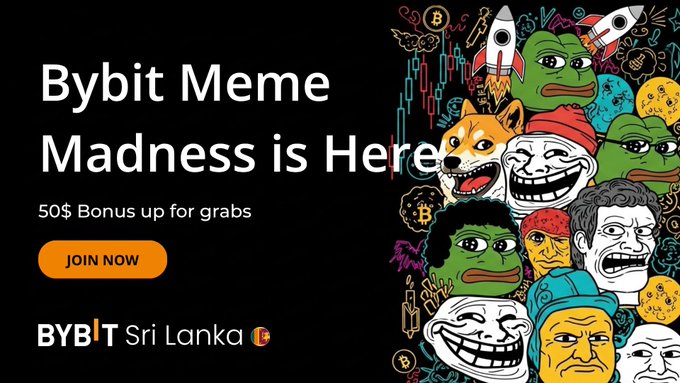 The main focus of this post is an advertisement for a meme contest, possibly related to Bitcoin or cryptocurrency. The image features a group of people with various faces and designs, including one face resembling a dog. In the background, there are symbols associated with Bitcoin, such as logos and icons. This context suggests that participants will be encouraged to create humorous Bitcoin-themed memes incorporating these elements, in exchange for a prize pool of $50.