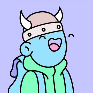 A cheerful blue Doodle character dressed as a Viking with horned helmet and green tunic smiles brightly, matching the post's message of spreading smiles with "happy Viking @doodles" references and the listed edition numbers (5808, 405, 4889, 8797).