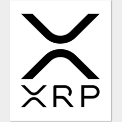 The image displays the XRP logo, featuring a stylized "X" design above the letters "RP" on a white background. This visual ties into the post's message about XRP's potential to upgrade the global financial system by enabling faster, cheaper, and more efficient cross-border payments.