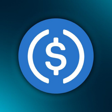 A blue circular USDC-style icon with a white dollar sign appears on a teal gradient background, accompanying a post announcing another $500 million USDC minted at USDC Treasury. The post says total issuance reached $1 billion today and $4.5 billion over the past week.