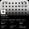 A dark screenshot displays a profile card showing a username "Credix" along with numerical statistics like follower count and engagement metrics.