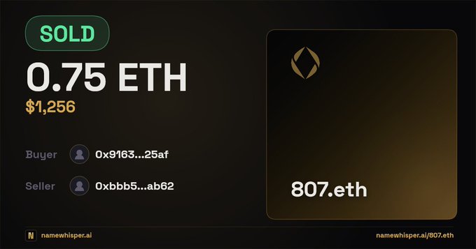 "sale 0.75eth changed hands at 0.75ETH ($1,256) via Bitcoin Cash trade in early 2022."