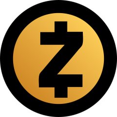 The Zcash (ZEC) cryptocurrency logo - a black 'Z' symbol inside a gold circle with black border on a white background.