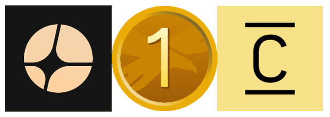 The image displays three icons representing the Aster DEX ecosystem: the Aster logo (a black square with a beige pinwheel/cross design), a gold coin featuring the number "1," and a beige square displaying an overline-over-C-overline symbol (which resembles a stablecoin or chemical notation). These graphics visually reinforce the post's announcement about the USD1 RWA Campaign on Aster DEX, highlighting the partnership between USD1 (a real-world asset stablecoin backed by YZi Labs) and Aster, a top perpetual DEX operating within the Binance/BNB Chain ecosystem.