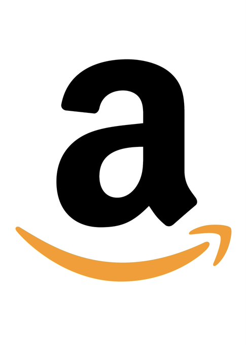 The Amazon logo, featuring a black lowercase 'a' with an orange smile-like arrow underneath.