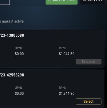 This image shows a dark blue screen displaying two price selections for a product from $1,400.00 to $99.90. Below these choices, there are three additional options labeled 'UPNL' that appear not to be related to the main pricing information displayed on the screen. The text on the screen reads "Make it active" and an instruction instructs users to select 'Select'.