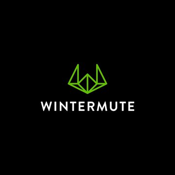 The image displays the Wintermute logo—featuring a stylized green geometric fox face emblem above the white "WINTERMUTE" wordmark on a black background—which represents the cryptocurrency trading firm referenced in the post for its significant $57M in crypto transfers to Binance and Coinbase.