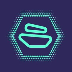 This image features the logo for $QNT, a cryptocurrency mentioned in a post about altcoins with potential to "change lives." The logo consists of a stylized shape within a hexagonal dot pattern on a dark background.