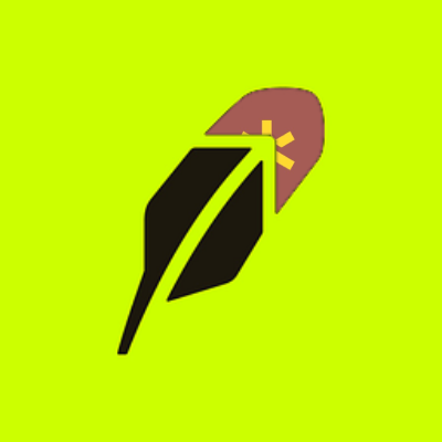 A simple geometric logo showing a black and brown stylized shape resembling a brush or tool on a bright lime green background.