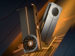 The image showcases a close-up view of two graphics cards placed side by side. The first one, positioned at the top left corner, appears to be an older model with a distinct black color. At the bottom center, there's another graphics card that stands out in its white color. Both cards are lying flat on a blue surface or what seems like a circuit board. 

The post accompanying the image mentions that these cards were sold by China and boasts impressive performance of 30,000, all within 48 hours. It also states the price at $485 for this exclusive Chinese-made graphics card, priced at $14.5 million in pre-sales. The main focus should be on understanding how the two different graphic cards perform and whether they are suitable for one's specific needs or preferences.