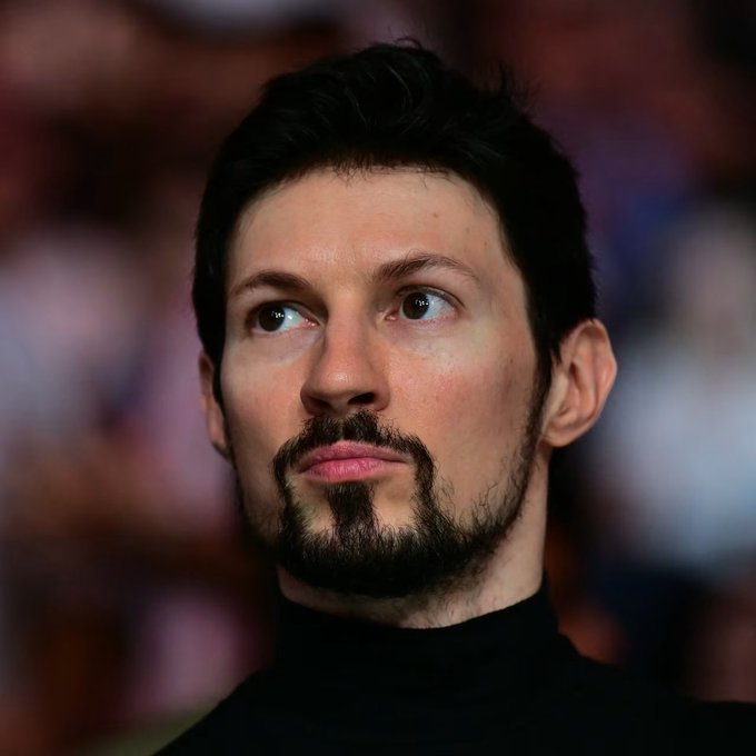 A close-up portrait of Pavel Durov, the founder of Telegram, who is implied to be making significant contributions to on-chain development and user onboarding.