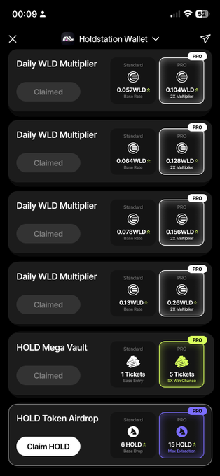 The image shows an iPhone screen displaying various options for claiming free items, such as tickets or airpods. The screen also has a claim button that says "claim hold" with a purple label below it. There are several descriptions of these claims on the screen, including one about a "hold station airpods". The text in the image is black and white, which contrasts with the green background.