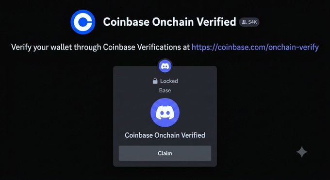 A post about Coinbase Onchain Verification. The post explains that the verification process for the base is currently in play. It goes on to say that 54K out of 600K users have completed the verification process, which is less than 10%. There are only 200M+ addresses left before the maximum limit is reached. The post also states how this feature can be used by people who wish to participate in an upcoming airdrop for @base.