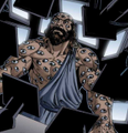 A small square NFT-style image showing a figure in classical-style clothing holding a smartphone, with a dark checkered background.