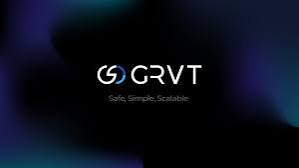 The image displays the GRVT logo with the tagline "Safe. Simple. Scalable." on a dark gradient background, serving as branding for the GRVT airdrop discussed in the post about choosing between immediate 1x claiming versus higher multiplier options with lock-up periods.