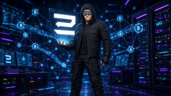 A hooded figure in tactical gear and dark sunglasses hovers a glowing holographic Dash (Đ) symbol in a futuristic server room, with Bitcoin network nodes and server racks glowing in the background.

The image relates to the tweet by symbolizing on-chain analytics and blockchain surveillance—Zeru Finance ("@zerufinance") scores trades directly from the chain to detect wash volume, much like this cyber investigator sifting through blockchain data to expose Hyperliquid trade history that reappears under a new attribution.