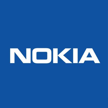 The image displays the Nokia logo, featuring the word "NOKIA" in bold white text on a solid blue background. It relates to the post announcing that new Nokia trading pairs are now available on Pumpfun, with the iconic branding serving to visually represent the $NOK token launch.