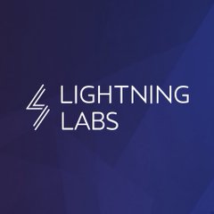 The image displays the Lightning Labs logo, featuring a stylized lightning bolt icon alongside the white text "LIGHTNING LABS" on a dark blue gradient background. This branding is relevant to the post because Lightning Labs is the company proposing LayerTree, a new Bitcoin scaling solution that could allow up to 1 million users to share a single UTXO while maintaining a non-custodial connection to the Lightning Network.