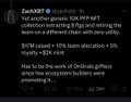 A screenshot of a post about ZROK discussing 1D WIFP, light nodes, and a 50x perp short.