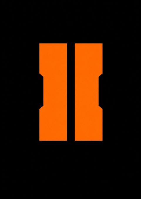 The orange Black Ops II (Call of Duty) logo displayed as two vertical rectangular shapes on a black background.
