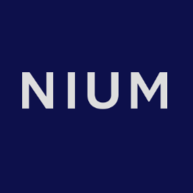 The image shows the Nium company logo, featuring white text on a dark navy blue background. This corresponds to the fintech company Nium mentioned in the post, which has acquired Coinbase-backed crypto wallet startup Cypher to expand its cross-border payments network.