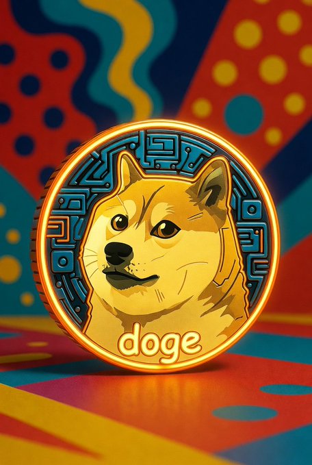The image features a coin with a cartoon dog face on it, which has been edited to display the word "Doge" instead of its original meaning. This alteration gives the impression that the coin is a Dogecoin, a type of cryptocurrency designed for humor and entertainment purposes. The coin's design and the accompanying text suggest that this image might be related to the post about Dogecoins or simply an amusing visual representation of the coin's name.