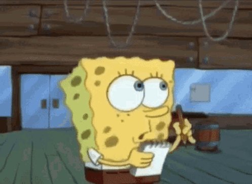The image features a cartoon Spongebob Squarepants holding a piece of paper with writing on it while standing on a wooden floor. The caption below the image reads, "Have you ever thought about how much you have spent on gas fees for stablecoin payments? LI.FI intents got you covered." This suggests that someone might be considering using stablecoins as an alternative to traditional payment methods and is curious about the cost of such transactions in terms of gas fees.