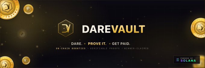 The image features a banner for a thread contest called "DareVault Thread Contest Entry Tired of ... RT for a chance?" The text on the banner encourages participants to prove their worth by completing challenges, which could include tasks like creating a video or taking part in a poll. The post also mentions that there are real escrow and payouts involved, indicating that the contest is not just about luck but requires active participation and skill.