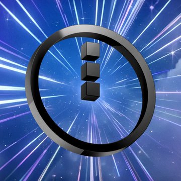 The image shows a stylized black circular ring with three vertically stacked black cubes inside it, set against a vibrant blue background with radiating light beams resembling a starfield or hyperspace effect. This abstract, futuristic graphic visually represents the expansion of blockchain's potential applications alluded to in Phil DiSarro's quote about Midnight resolving limitations and dramatically increasing the total addressable market for blockchain technology.