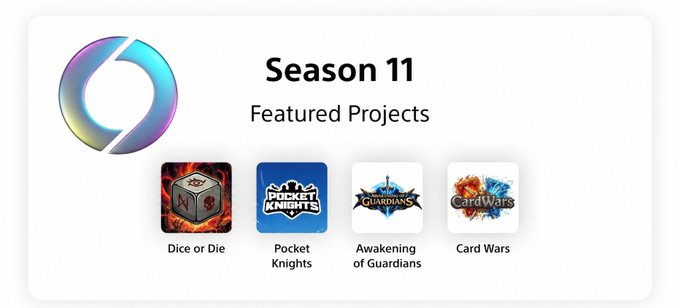The image features a banner for Season 11 of Pocket Kings, which is a popular mobile game that allows players to create their own characters and embark on various adventures within the game world. The banner includes information about the game's featured projects, as well as details about the game itself. It also highlights the game's community aspect by mentioning "Pocket Kings" in the caption.