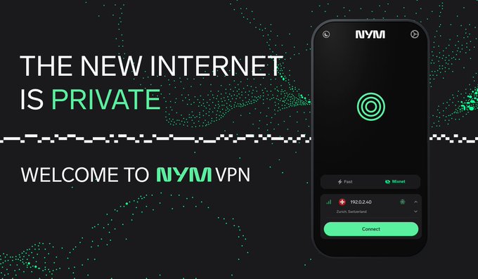 The image features a black background with a green banner that reads "Welcome to Nym.com/vtpm". The banner also includes a phone number, which is "847-929-0". This suggests that there might be an issue or concern related to privacy and online security on the internet. The post encourages users to try for seven days without using email or having their name visible in any way, as a means of exploring alternative methods of communication and potentially improving their online privacy.