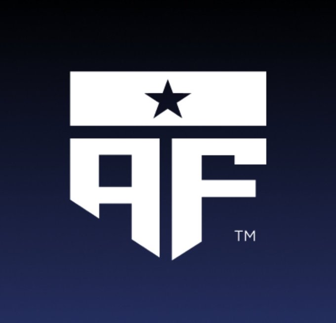 Logo image featuring white 'AF' letters with a star above on a flag-like shape, set against a dark blue background with a small 'TM' symbol.