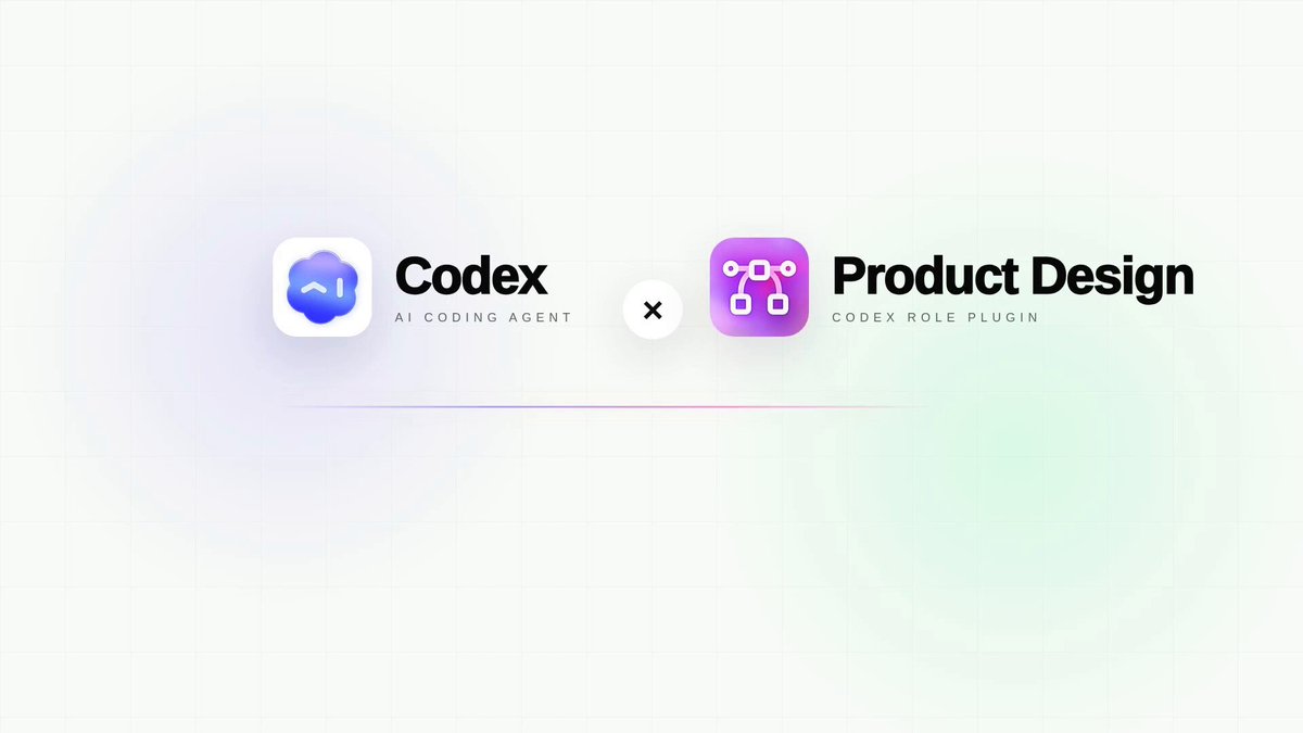The image features a white background with two lines of text, one above the other, both written in black. The first line reads "Codex", while the second line says "Product Design". Below these lines are three circles, each containing an icon representing a different app or software. The icons include a blue square for "Codex" and a purple circle with a white dot for "Product Design".