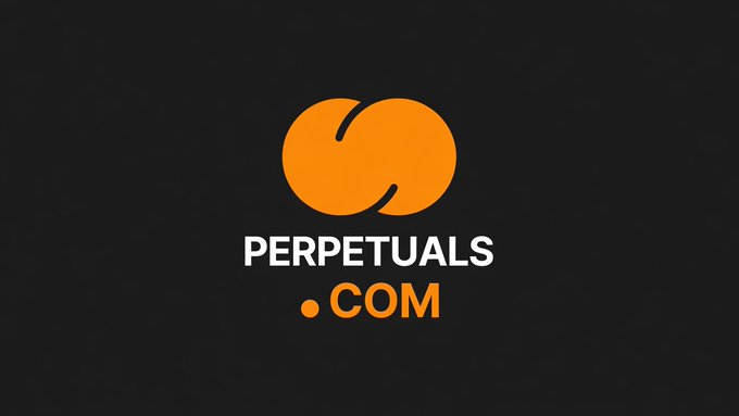 The image displays the Perpetuals.com logo featuring an orange abstract circular emblem above the text "PERPETUALS.COM" in white and orange lettering on a dark background. It serves as the branding for Perpetuals.com ($PDC), the company referenced in the post as having terminated its letter of intent to acquire Alt5 Sigma Canada.