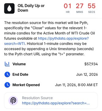 The image shows an email from a trading platform that provides information about the market, including details of the oil market and its historical data. The email also mentions that there are 24/7 trading predictions markets available for equity and commodity trading on weekends. It is written in a casual tone with a purple header at the top and a white body.