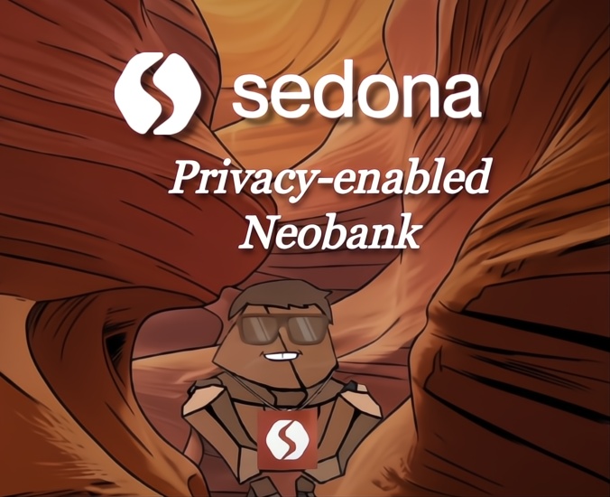 The image features a cartoon character wearing sunglasses and holding a red object with a white logo that says "Sedona". The character appears to be standing in front of a mountain, which adds an interesting visual element to the scene. The text on the image reads "@SedonaFi" and "@SeismicSys", possibly indicating the creator or publisher of the post.
