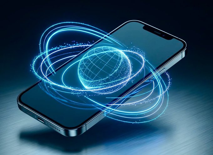 The image features a sleek smartphone displaying a glowing blue wireframe globe with orbital rings, symbolizing global connectivity and digital innovation. This visually reinforces the post's call for user feedback to shape the @xPortalApp's self-custody experience within the MultiversX ($EGLD) ecosystem.
