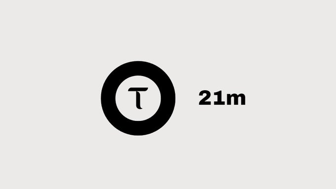 A simple black and white logo featuring a stylized 'T' inside a circle, with the text "21m" displayed to its right.