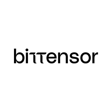 The image displays the "bittensor" logo in black lowercase text, with the "tt" portion stylized with curved lines resembling a π (pi) symbol. This branding represents Bittensor, whose TAO token is being highlighted in the post about Yuma's new institutional fund providing exposure to the cryptocurrency and its AI-focused subnets.