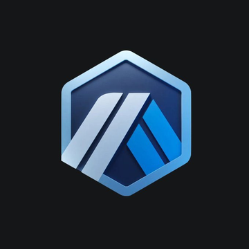 The image features a logo for an organization called Arbitrum. It consists of a blue hexagon containing two vertical lines within it. The text "BREAKING: Arbitrum leads all networks with 2,056 RWAs count." is written below the logo in white letters.